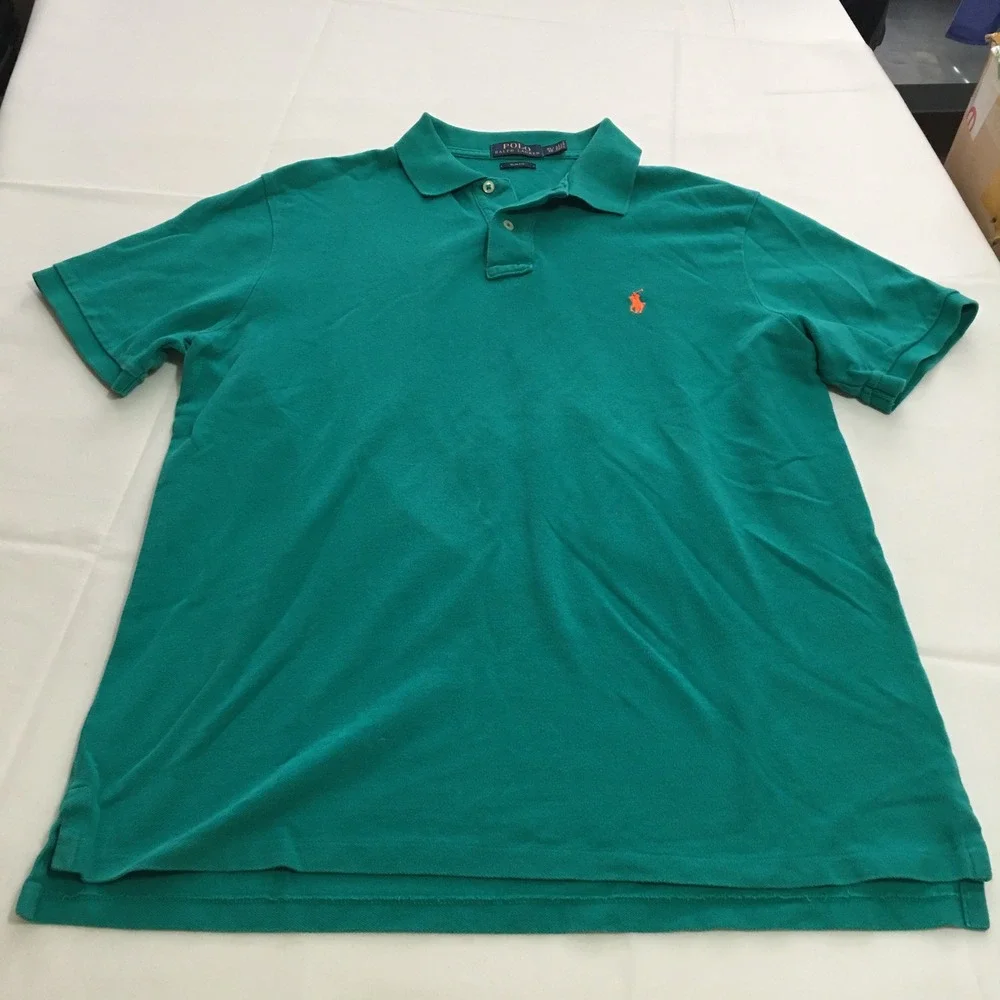 Lot of 3 Polo Ralph Lauren Polo Shirt Mens XL Black Green Custom Slim Fit Preppy